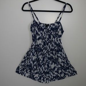 Blue and White Romper